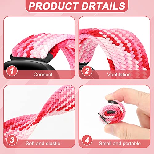 Pack de 5 correas Solo Loop de nylon compatibles Fitbit Sense miniatura 4