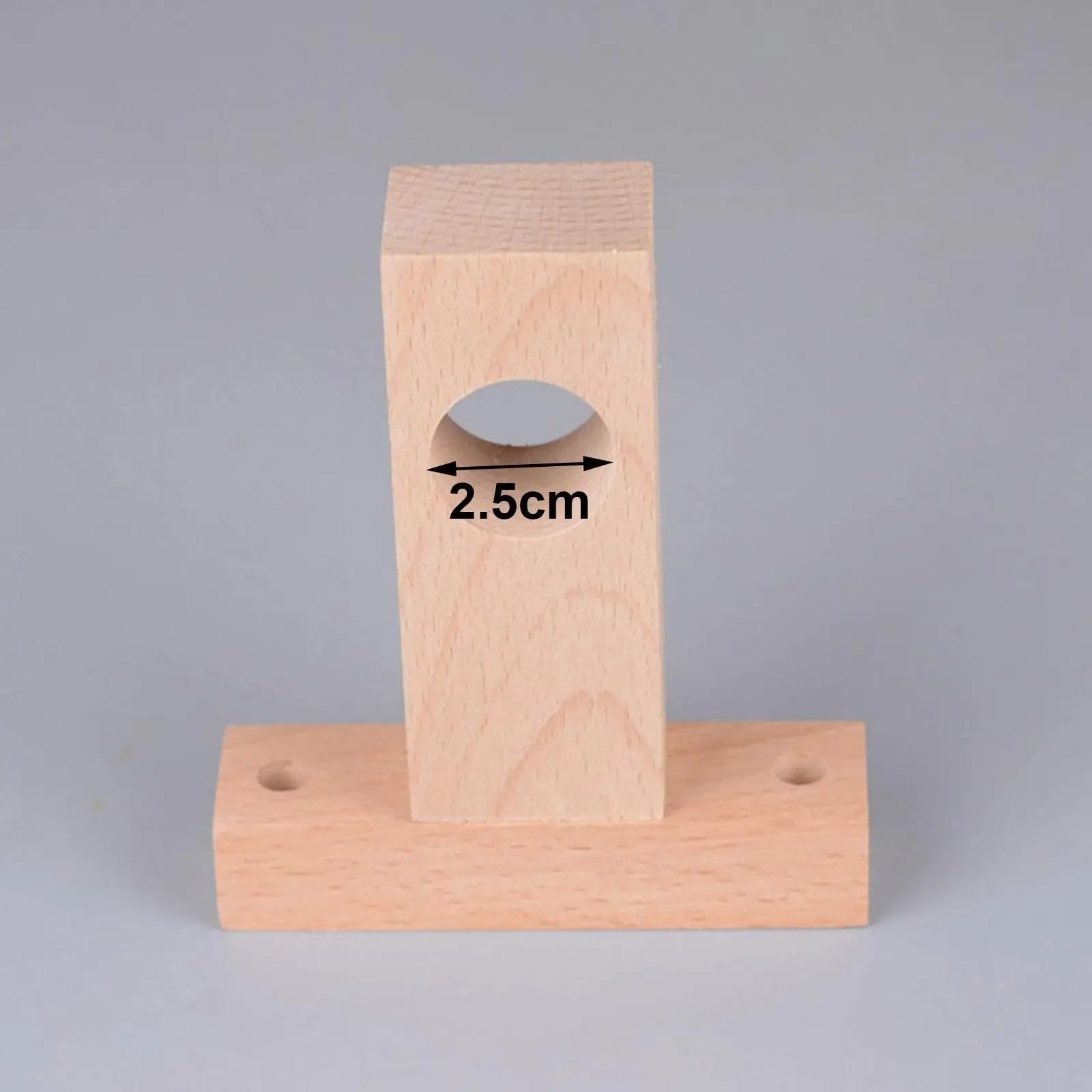 Support Tringle Rideaux 2X Embouts de Tringle à Rideau en Bois