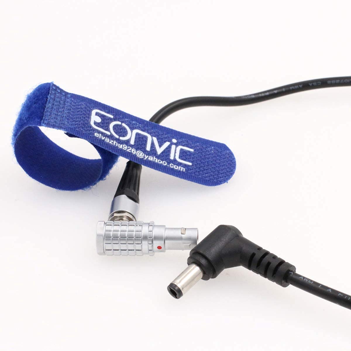 Cable de 2 pines a CC 2.5 mm codo para organizar cables detrás de muebles 4