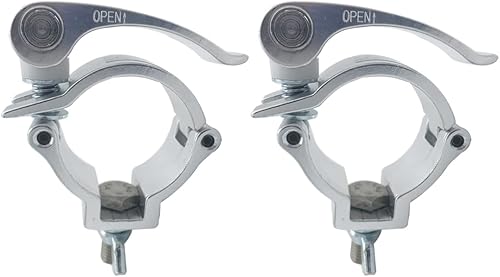 Abrazaderas de luz de escenario de liberación rápida, ajuste de tubo de armadura OD de 2 pulgadas, aleación de aluminio de 220 libras para luz de