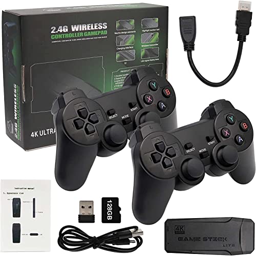 【Console di gioco Plug & Play】 Non è necessario effettuare alcune impostazioni. I passaggi sono i seguenti: 1. Collegare l'uscita HD della TV. 2. Inserire la scheda del contenuto del gioco TF incorporata 3. Utilizzando l'adattatore di ricarica per collegare l'alimentazione si accenderà automaticamente. (2 controller wireless richiedono 4 batterie AAA non incluse)