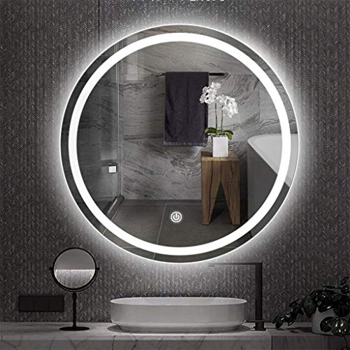 Miroir mural décoratif moderne rond tactile en verre haute définition