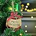 Rustic Christmas Tree Ornaments, Country Farmhouse Decorations, Burlap With Trendy Red and Green Plaid Tartan for Holiday Party Decor - 8PCS
