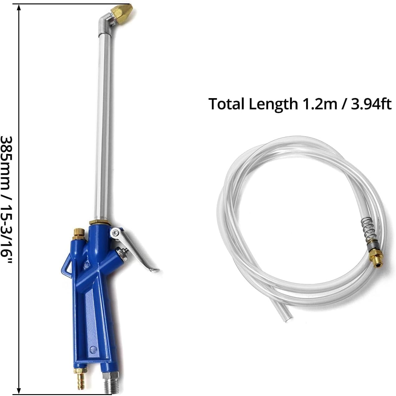 QWORK Air Blow Gun Pneumatic Engine Cleaning Gun with 4Ft Hose, Cleaning Degreaser Sprayer Tool
