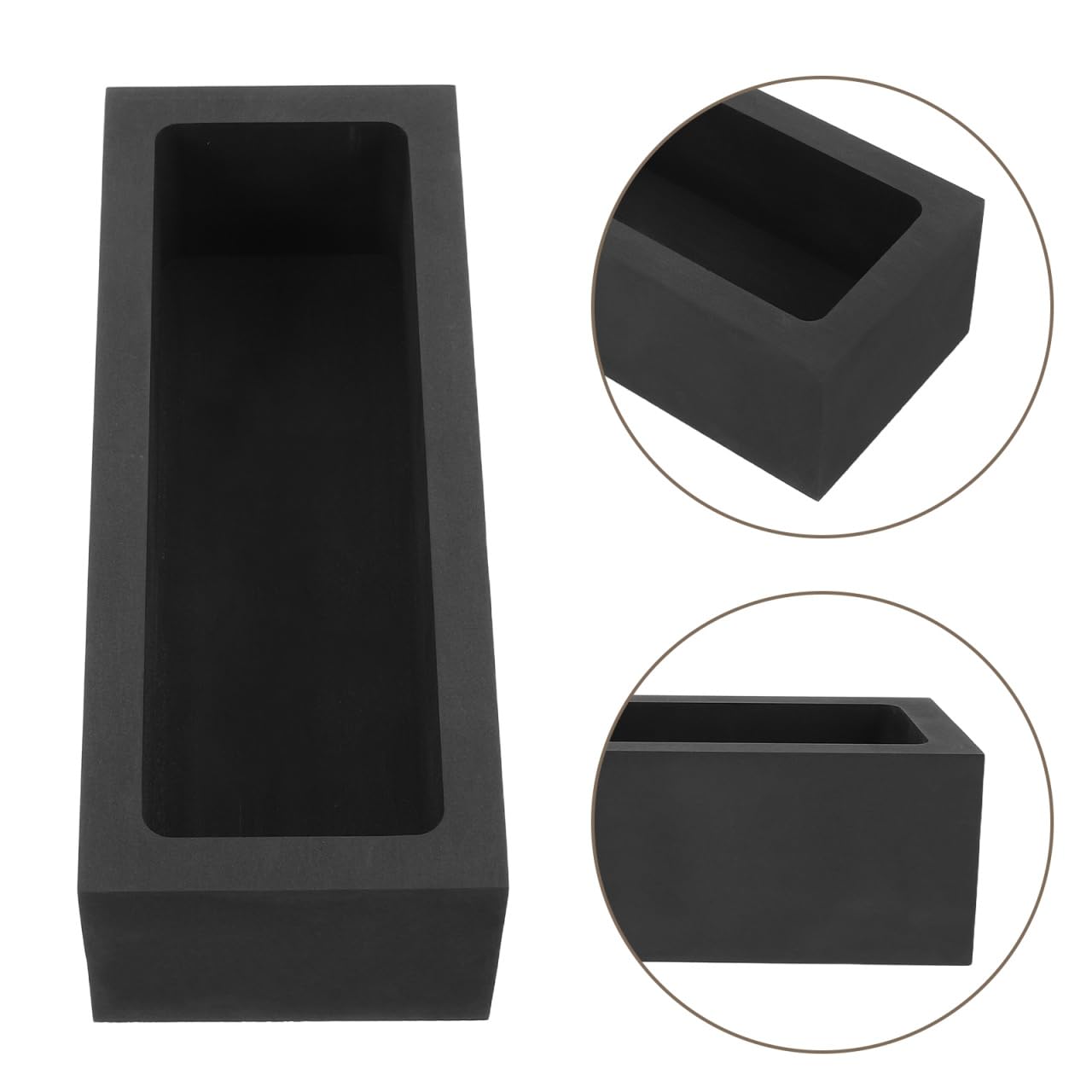 FOMIYES Moule en Graphite Coulée de Métaux Précieux Moule à Lingots 5 Kg Dimensions 180×70×50 MM Antiadhésif Haute Résistance Thermique Adapté à la Fusion D’Or ’Argenté Fonderie de
