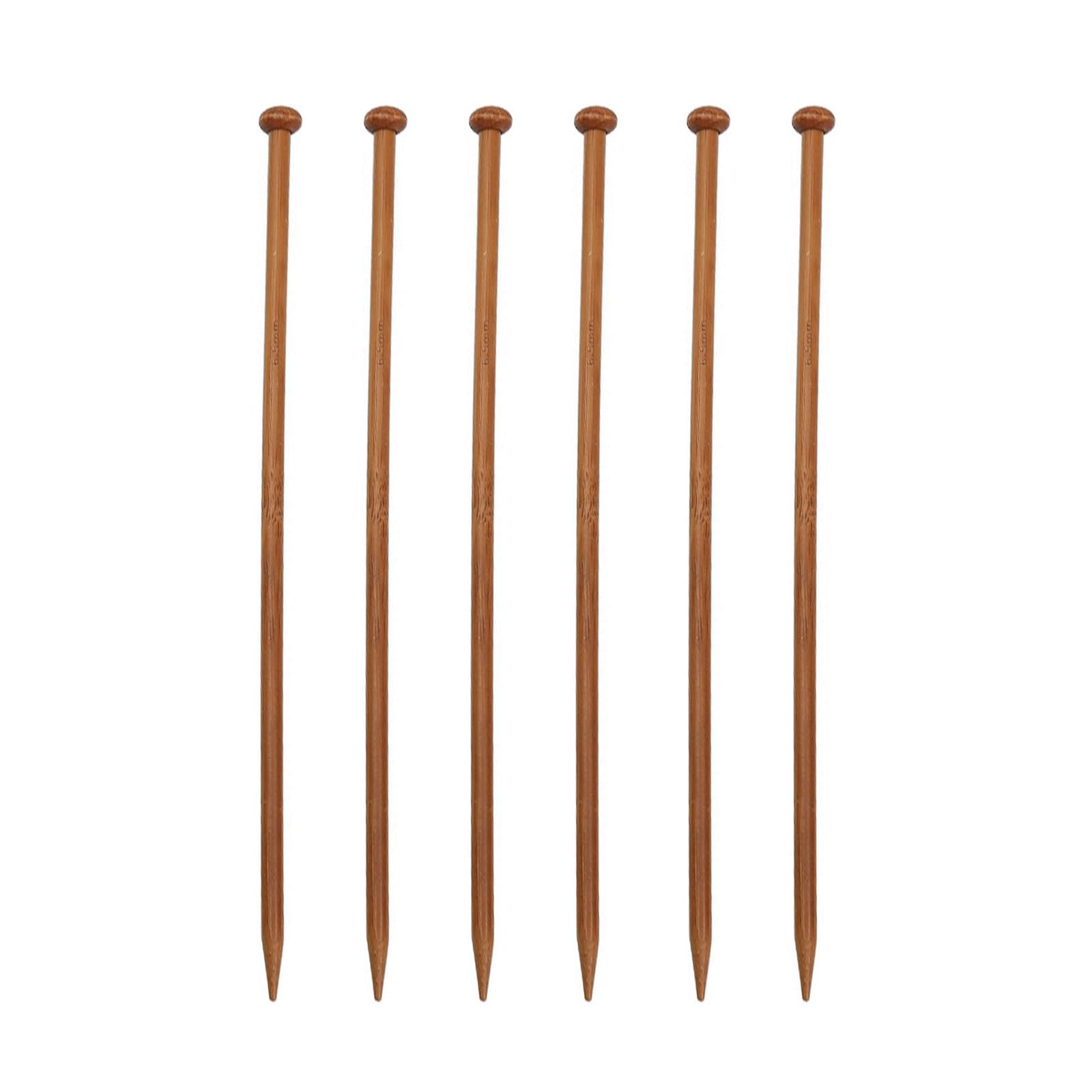 NEWFT 6PCS Crochet Hook Wooden Knitting Needle Kits Knitting Needle for Weaving Bag, Socks, Yarn Straight Stick for Sweater Scarves