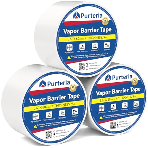 Vapor Barrier Tape with Release Liner (3 Rolls)