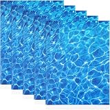 Ripple Water Sticker 5 Sheets Self Adhesive Coated Paper Water Ripples Sticker Plastic Sheet Miniature Lake River Diorama Scene Scenery for Home Decor