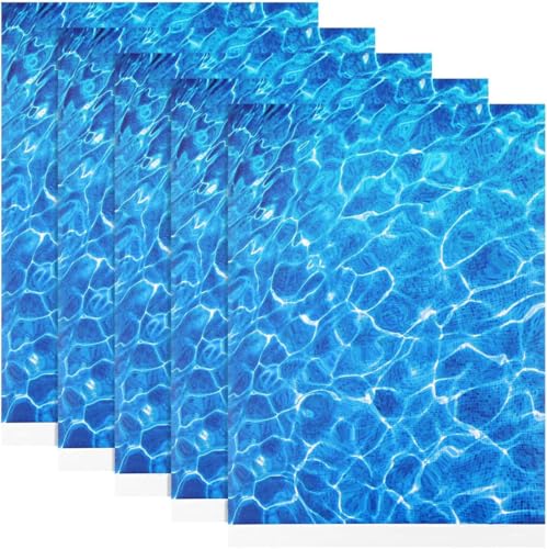 VILLCASE 5pcs Artificial Ripple Water Effect Sheets, Self Adhesive Fake River Lake & Ocean Scenery Effect Stream Pattern Sticker for Miniature Village Train Model Diorama Landscape DIY Decoration by VILLCASE - Used condition - US$7.59