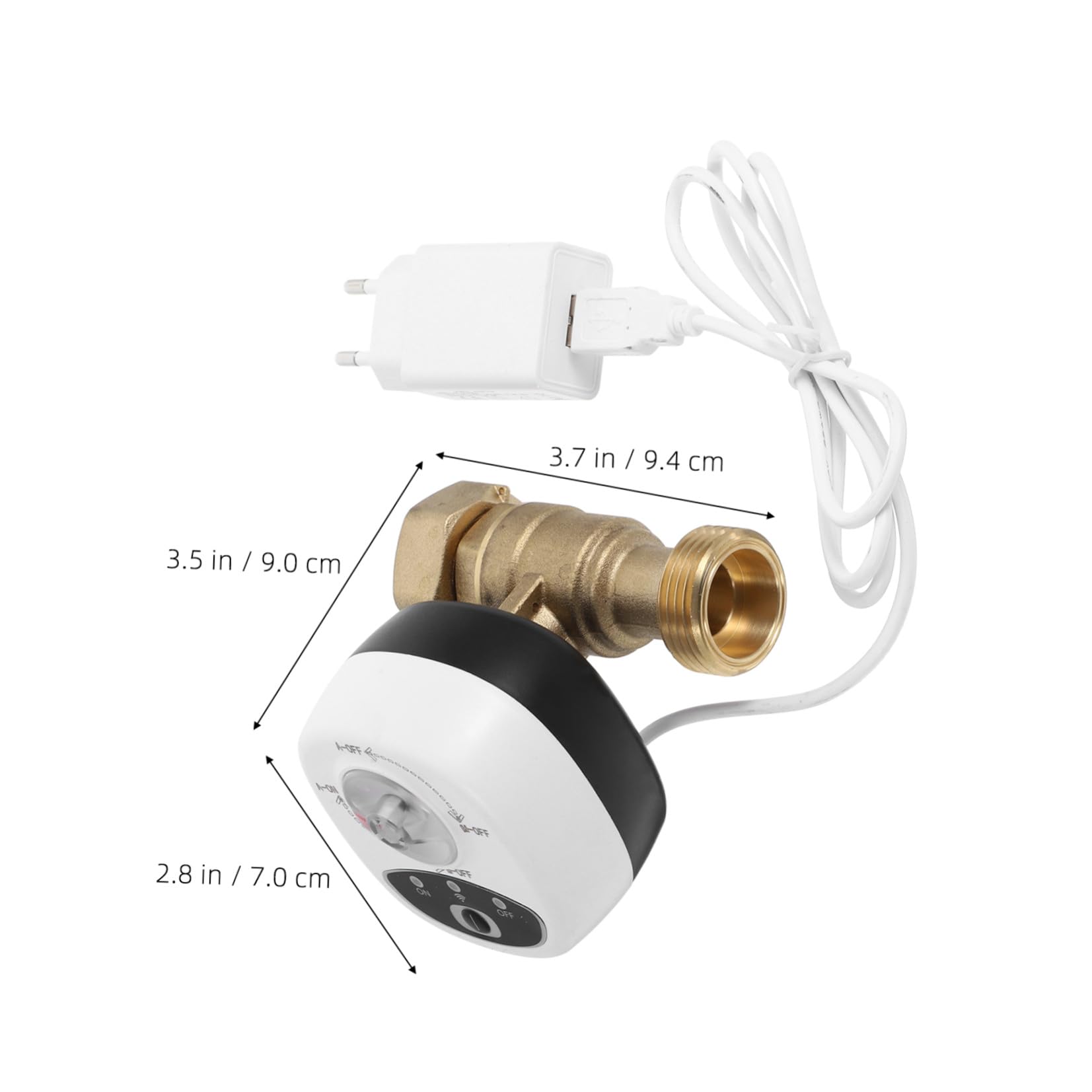 CLISPEED Válvula de Agua Eléctrica Inteligente Wifi con Temporizador y Alarma, Control Remoto Fácil Instalación, Material PC y Abs para Sistemas de Riego y Tuberías Dn25