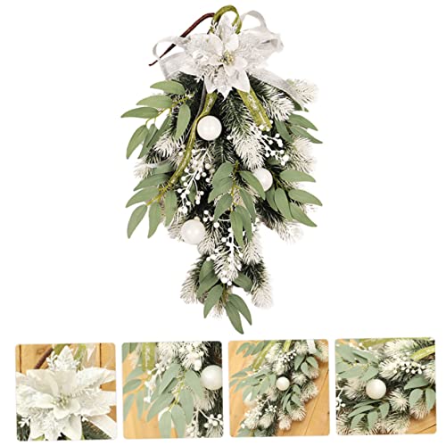 Couronne de Noël artificielle pour porte d'entrée et décoration d'anniversaire
