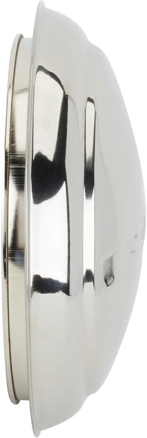 Speedway Motors 1947-1948 Ford Stainless Steel Hubcap, Includes 4 Mounting Clips to Snap-On for Easy Installation, 8-1/8” Mounting Lip Diameter, Sold Individually