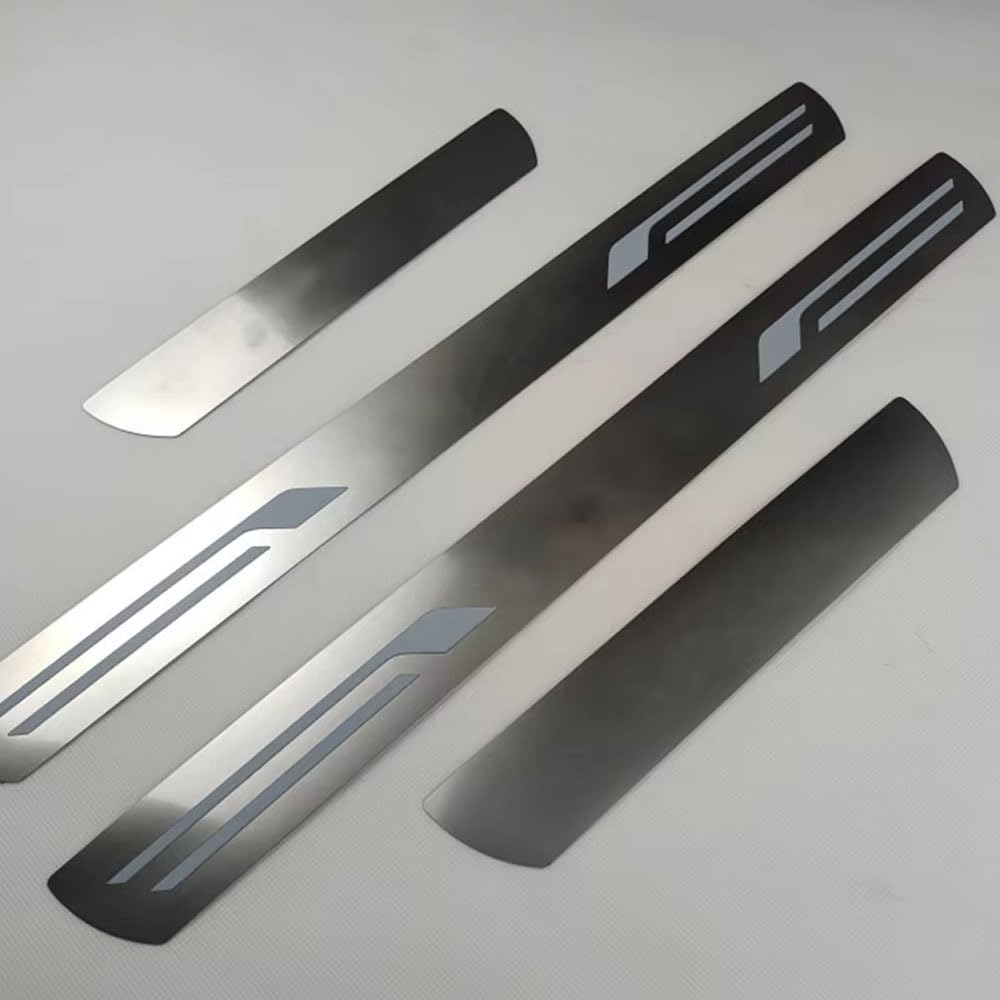 Hmyouxuan Car Sill Protectors Strips For Vw Golf Mk4 R32 Gti 1998-2005 Car Door Sill Protector, Welcome Pedal Protector Cover Car Accessories Decorative Strips, 4Pcs