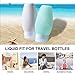 Travel Bottles TSA Approved, 3oz BPA Free Silicone Squeeze Travel Container Set Leak Proof Refillable Travel Size Cosmetic Toiletry Containers Accessories for Shampoo Lotion Liquids(6 Pack)