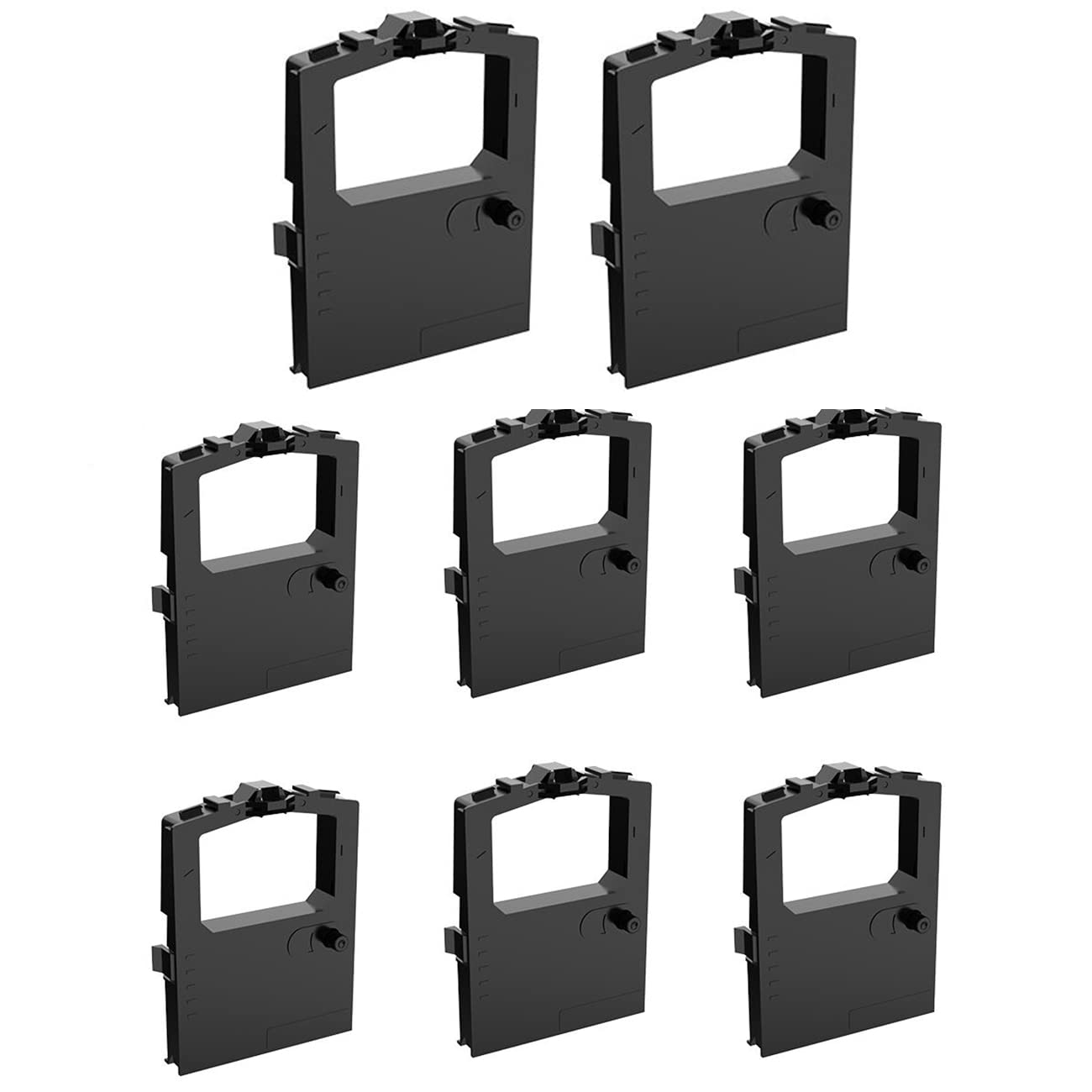Paquete de 8 cintas de impresora compatibles para Okidata 52102001 cinta negra utilizada para impresoras Microline 320 321 Turbo, Microline 100 Series