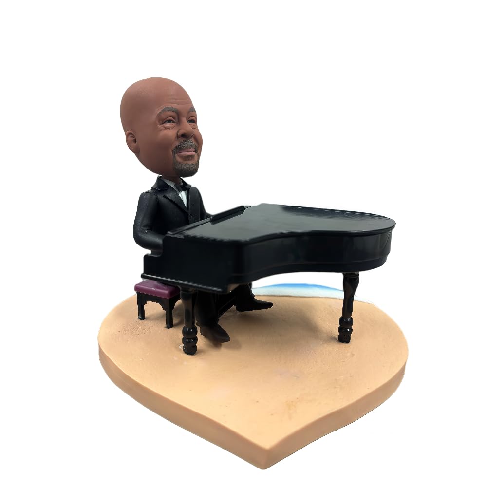 Bobblehead - Personaggio musicale personalizzato, regalo artigianale per gli amanti della musica, elegante decorazione per casa e ufficio, collezione unica, realizzata con la tua foto
