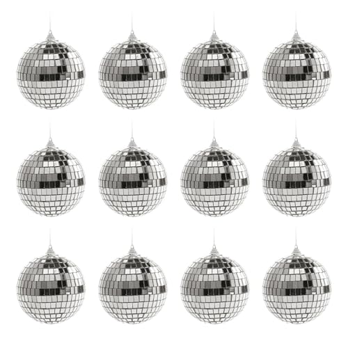 6x Discokugel Vasen Silver | 9,6x8,7 Cm | Für Tischdeko & Partys | Handgefertigt