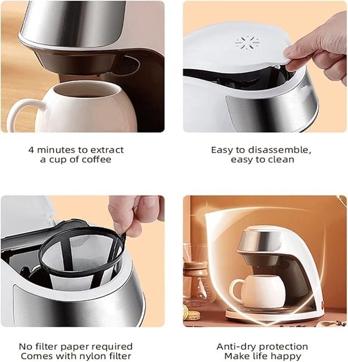 Machine à café portative, machine goutteur de thé pour brassage, petite utilisation bureau semi-automatique