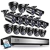 ZOSI 16CH 1080P Security Camera System Outdoor,H.265+ 16Channel 1080P DVR with Hard Drive 4TB for Home 24/7 Recording…