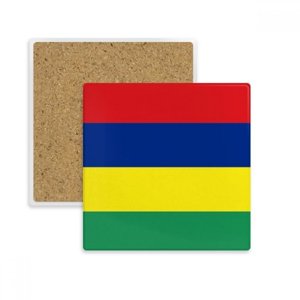 Coaster Maurice multicolor en pierre avec base antidérapante
