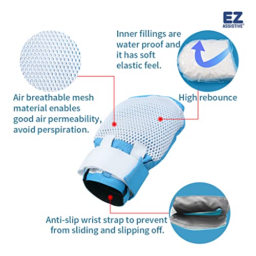 Ez Assistive Dementia Restraint Gloves Zipper Opening For Patients Or Elderly Fingers Protection Dementia Products For Elderly Reusable And Washable One Pair(2Pcs) #TOP5
