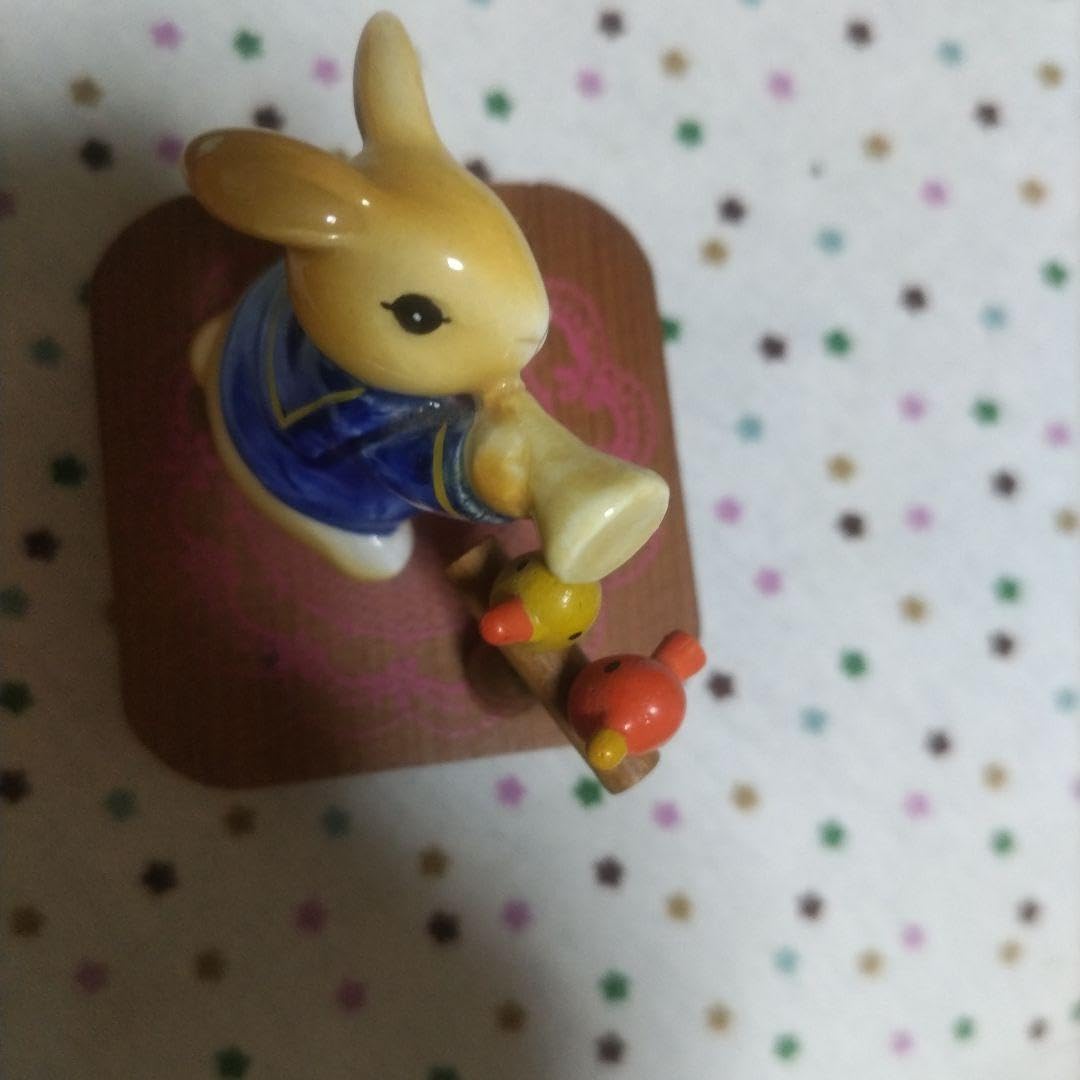 Amazon | レトロ ANNYWOOD うさぎ木と陶器オルゴール | オルゴール