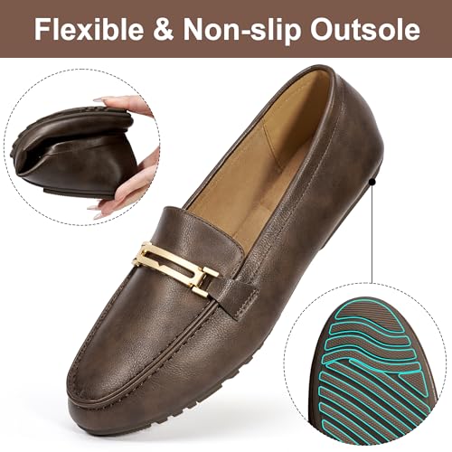 Image of Alicegana Loafers for Women Comfortable Business Work Driving Flats Shoes Casual Slip On Moccasins Penny Loafer 2026