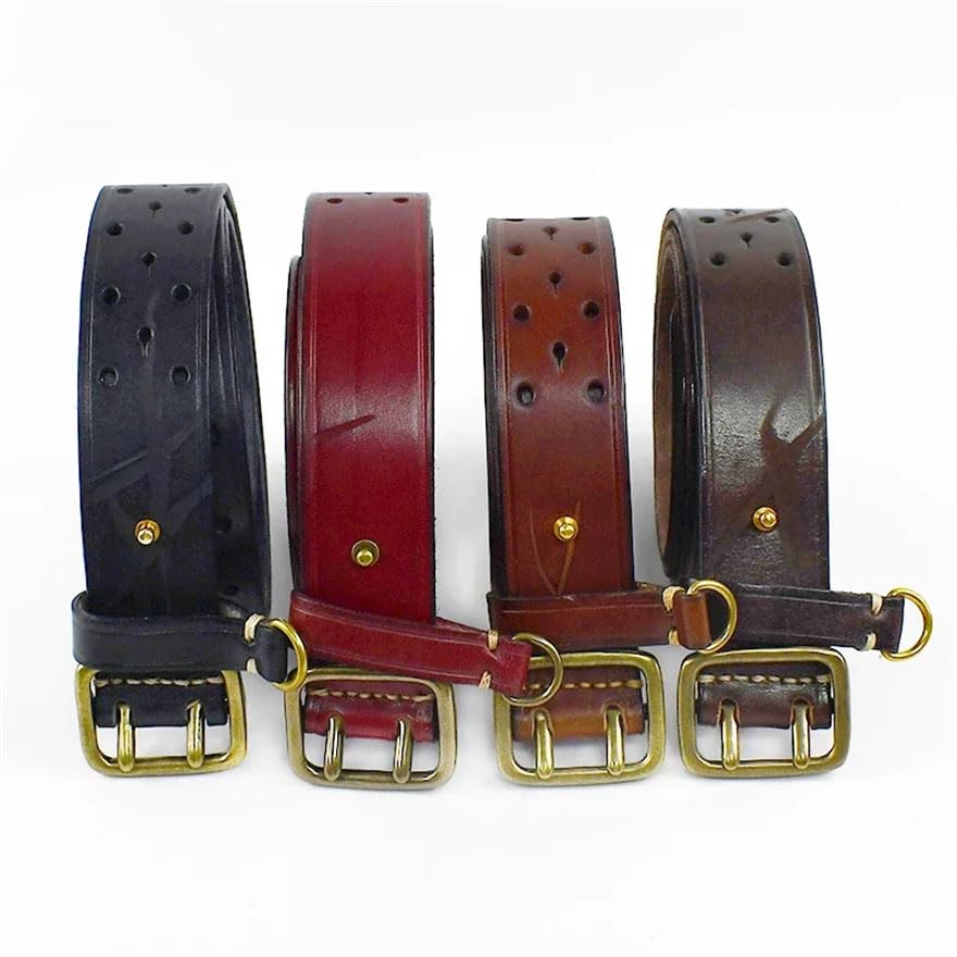 Men Leather Belt Double Pin Buckle Jeans Belts Vintage Casual Belt4