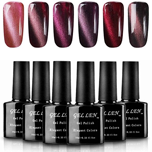 Gellen New Trend 3D Cat Eye Gel Polish - Pack of 6 Colors Red Series + Free Magnet Wand… Gellen New Trend 3D Cat Eye Gel Polish - Pack of 6 Colors Red Series + Free Magnet Wand…