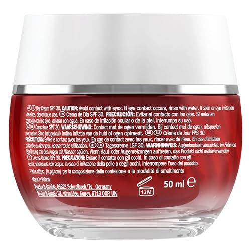 Olay Regenerist Whip Day Face Cream SPF30, Lightweight Anti-Wrinkle + Firming Skincare Moisturiser with Sun Protection, Anti-Ageing Niacinamide and Peptides, Renews, Firms and Hydrates 50ml
