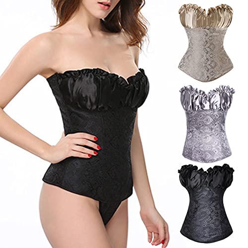 Women Lace Up Corset Bustier Tops Vintage Princess Renaissance Corset Elegant Waist Cincher Body Shaper #TOP7