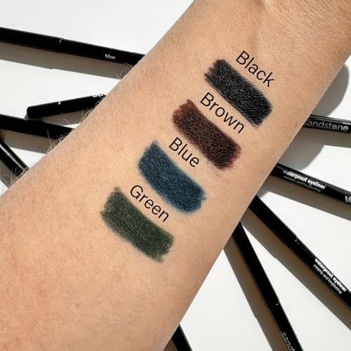 Sandstone Scandinavia Hypoallergener Waterproof Eyeliner | Schwarzer Eyeliner für Empfindliche Augen | Parfümfreier Veganer und Tierversuchsfreier lidstrich stift (Schwarz)