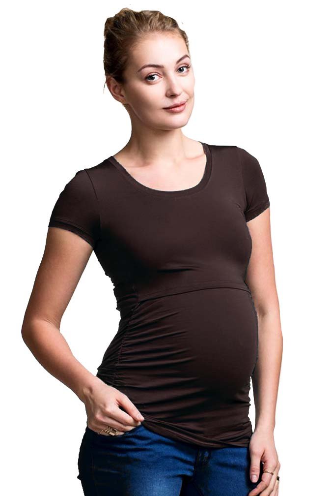 Boob Design Flatter Me Short Sleeve Ruched Maternity & Nursing Top