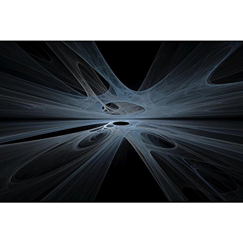 Pitaara Box Horizontal Abstract Fractal Art D2 Unframed Canvas Painting 54 X 36Inch