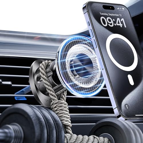 Hoarahloux for MagSafe Car Mount,【22 N55 Super Magnets】Magnetic Phone Holder for Car Air Vent, HandsFree Cell Phone Mount Car Accessories for Men Women Compatible with iPhone 17 16 15 14 13 12 Pro Max