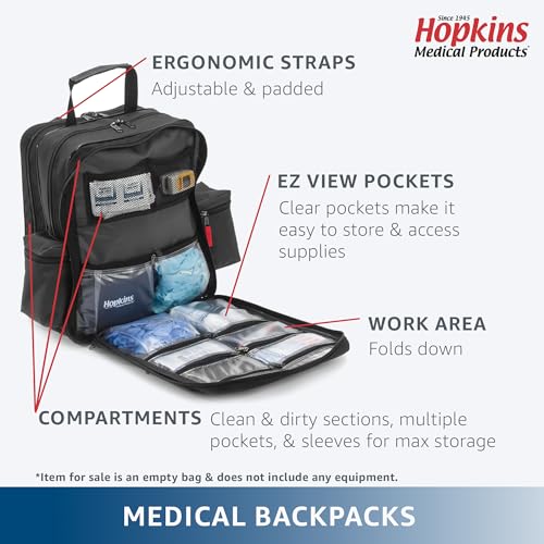 Hopkins Medical Products Rolling Backpack III: Ultimate Travel Companion - Spacious, Durable & Stylish - Effortless Mobility for Home Health Professionals3