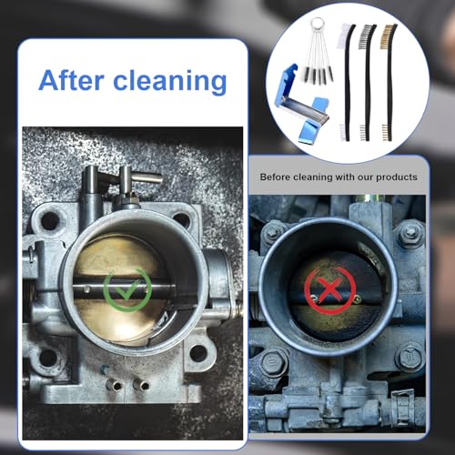 Image of BOXOB Carburetor Cleaning Kit, Torch Tip Cleaner Tool Airbrush Cleaner Brush for Motorcycle ATV Welding, Lawn Mower, Small Engine Jet Drill Bits, Spray Gun, Throttle Body, Gumout Carb and Choke