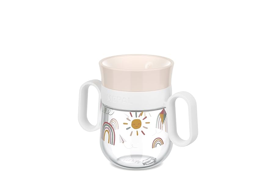 Mepal - Non-spill Sippy Cup Mio Little Dutch - Leakproof - Clear Cap For On-the-go Use - Easy-to-hold Handles - Soft Drinking Spout - 200 Ml - Fairy