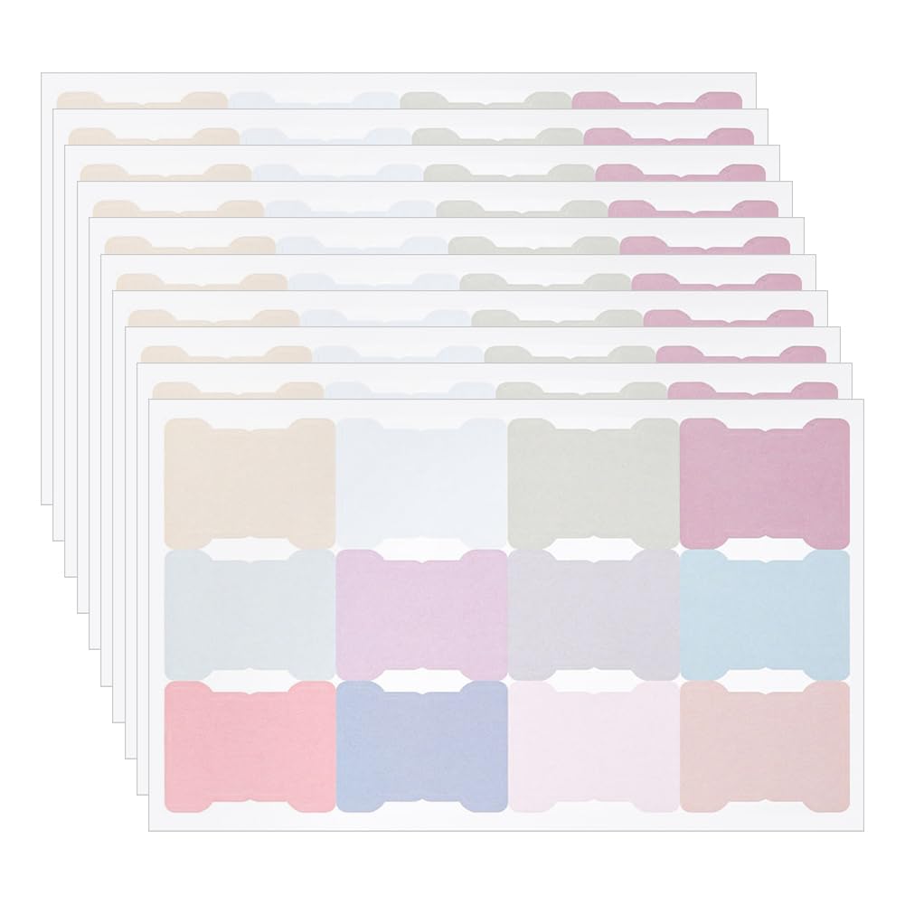 240 Pcs Cute Sticky Index Tabs Colorful Book Page Markers Blank Monthly Tabs Colored Sticker Note Flags Self Adhesive Planner Labeling Stickers Binder Tab Stickers Labels Colorful 3