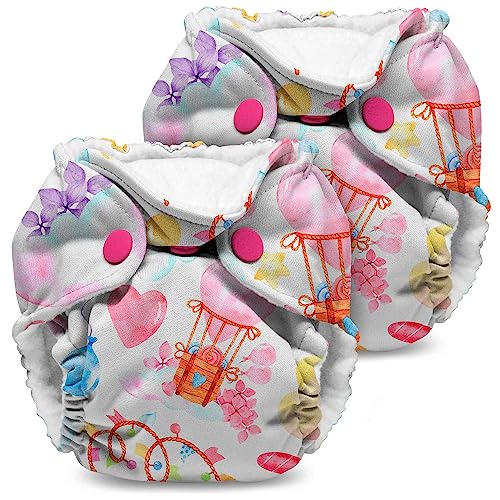 Image of Kanga Care Lil Joey Newborn All in One AIO Cloth Diaper (2pk) Candylicious 4-12lbs