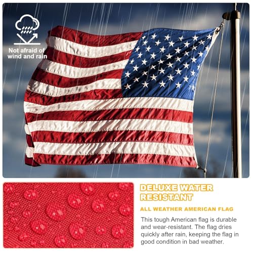 4x6 American Flag Outdoor Heavy Duty,4by 6 American Flag,US Flag,4' x 6' America Flag,America Flags For Outside 4x6,Embroidered USA Flags 4x 6,Long Lasting 4 by 6 Best High Wind all Weather US Flags by FITEAN - Image 6