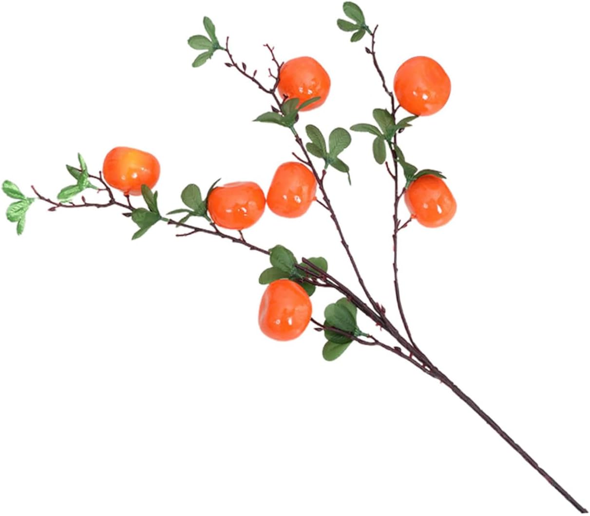 Lifelike Artificial Orange Branch with 7 Simulation Oranges Faux Fruit Decoration for Living Room Table Centerpiece Home Décor