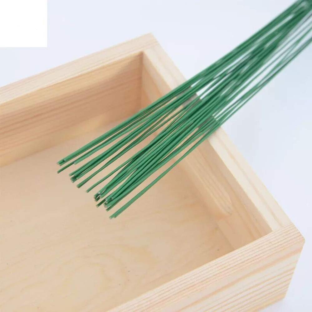 Lot De 100 Fils De Fer Fleuriste 40cm Vert - Tiges Florales Pour Bouquets, Artificielles Et Arrangements Floraux