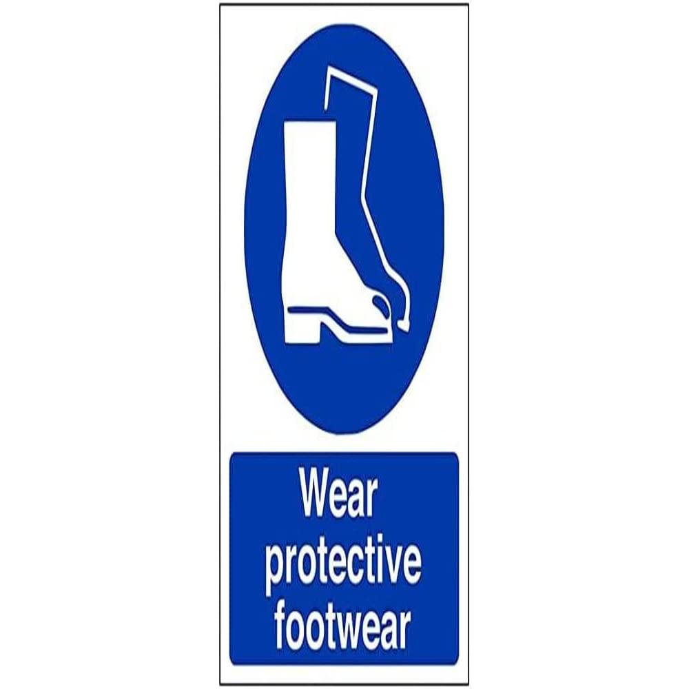 Mandatory PPE - Wear Protective Footwear - 200 X 300mm