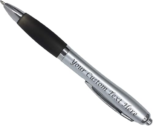 Regalos conmemorativos: 100 bolígrafos personalizados, impresos a medida con tu logotipo, tinta negra, agarre negro