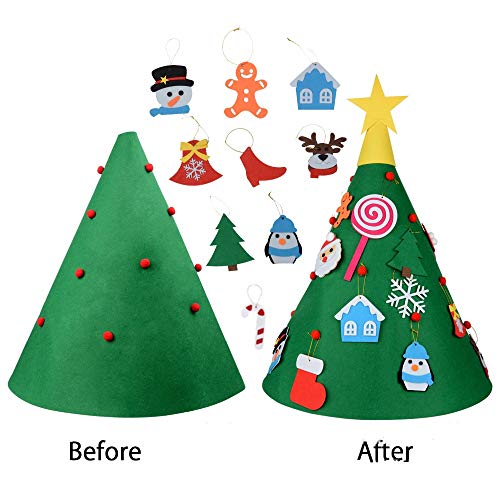 gengyouyuan voelde kerstboom Kerstmis voelde DIY decoraties Stereo cartoon 3D kerstboom boom - Afbeelding 6
