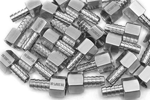 LTWFITTING Bar Production Stainless Steel 316 Barb Fitting Coupler 3/8