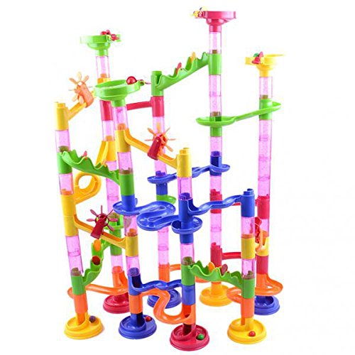ATORSE Toy 105pcs Marble Race Run DIY Construction Kids Toy Game Building Block Tower-Toys & Hobbies-Building Toys-Marble Runs-image-20