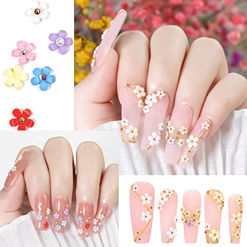 Spring Blossom 3D Flower Nail Charms Colorful Tiny Flower Nail Charms Mix Starry Ab Multi Sizes Crystal Nail Rhinestones Gems Pearls For Nail Art Diy Jewelry Accessories Crafts #TOP4