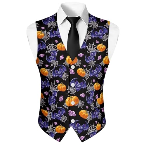 Mens Vest Western Suit Vests with Buttons & Pockets Big and Tall Waistcoat2
